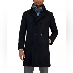 NAUTICA OVERCOAT MENS WOOL , BLACK 36S